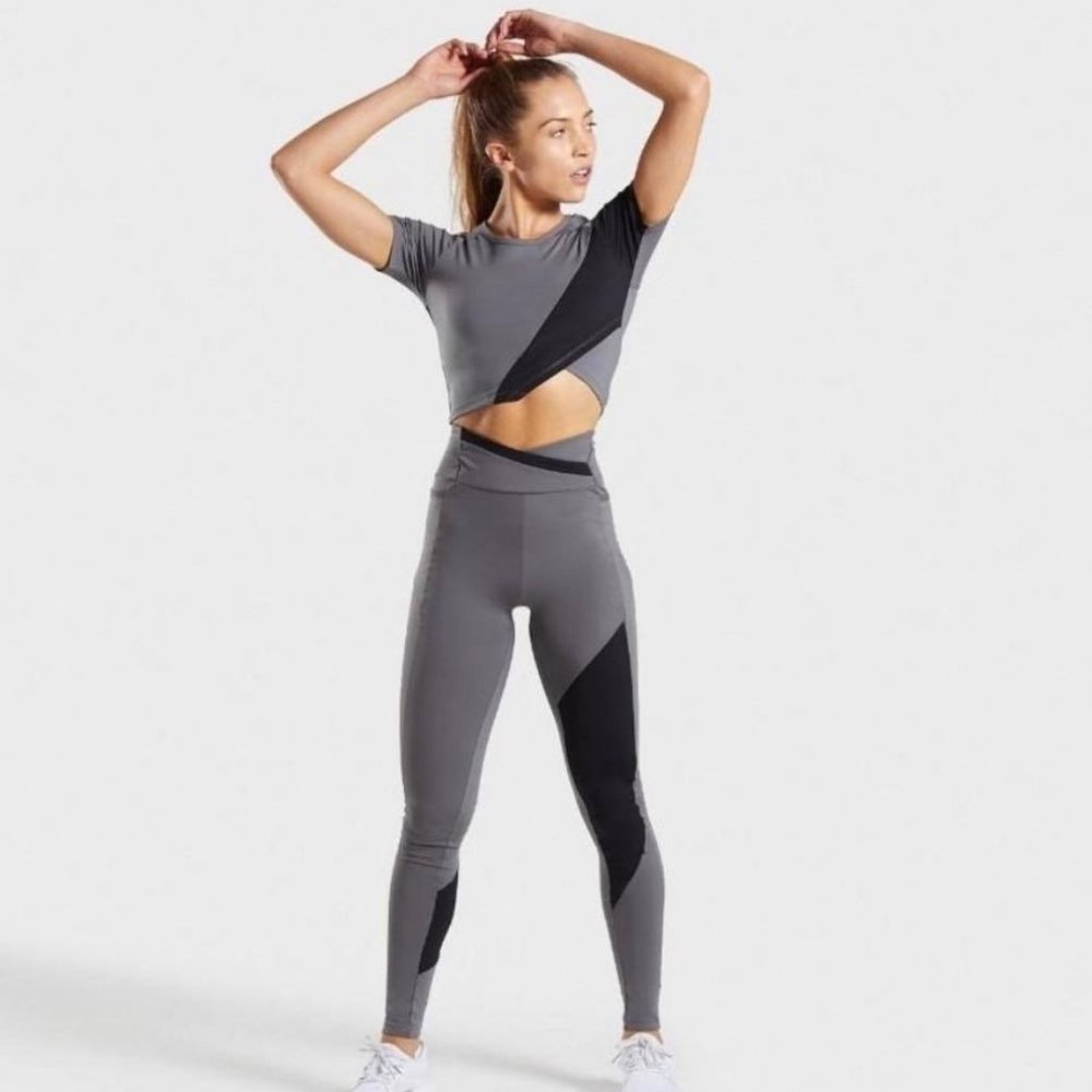 SIX ITEM GYMSHARK BUNDLE - two asymmetric sets and one cropped sweatshirt
